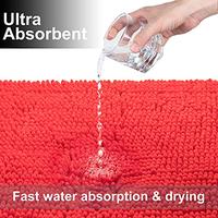 Gambar 3 Pieces Bathroom Rugs, Anti-Slip Chenille Bath Rug(RED) dari Home and Kitchen USA undefined 2 Tokopedia