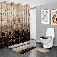 Gambar KOMLLEX 3 Piece Abstract Ombre Brown Black Marble Bathroom Rug dari Home and Kitchen USA undefined 4 Tokopedia