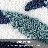 Gambar Uphome Bathroom Rugs Blue Leaves Non Slip-18'x26' dari Home and Kitchen USA undefined 2 Tokopedia