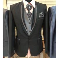 Gambar Jas pengantin pria hitam Lamaran Akad Kerja Kantor Formal Premium - 1set lengkap, XL dari Bharatabatik99 undefined 1 Tokopedia