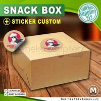 Gambar Paket Combo Box Kotak Dus SNACK BOX + Stiker Logo Custom - S + Stiker dari Aneka Supplier 212 undefined 5 Tokopedia