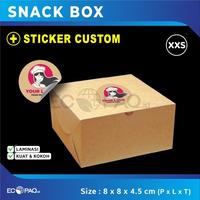 Gambar Paket Combo Box Kotak Dus SNACK BOX + Stiker Logo Custom - M + Stiker dari Ecopaq undefined 2 Tokopedia