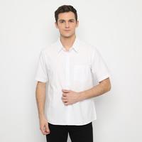 Gambar FICHINO Kemeja Pria Basic Polos Lengan Pendek Warna Putih - L dari Fichino Shop undefined 1 Tokopedia