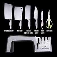 Gambar Pengasah Pisau Gunting Alat Asah Pisau Dapur Manual 4 in 1 Stainless - MDQ001 Hitam dari KASMA STORE undefined 5 Tokopedia