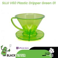 Gambar SUJI V60 Plastic Dripper / Pour Over Kit / Kopi Penuang Clear Green 01 dari BlackPetter undefined 1 Tokopedia