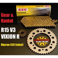 Gambar Gear set SSS R15 V3 R155 R15V3 VVA VIXION R 155 XSR ukuran 428 dari Saif Ardiaman12 undefined 4 Tokopedia