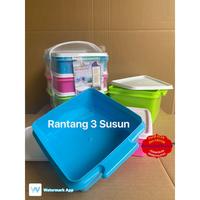 Gambar Rantang susun 3 rantang makanan susun 3 rantang piknik 3 susun - WARNA RANDOM dari MetroplastMarket undefined 1 Tokopedia