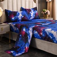 Gambar A Nice Night Galaxy 3D Printing Bed Sheet Bedding Set(Blue, Full) dari Home and Kitchen USA undefined 4 Tokopedia