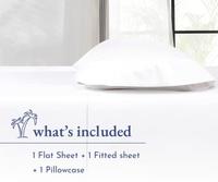 Gambar California Design Den 100% Cotton Sheets Set, White Bedding Sets dari Home and Kitchen USA undefined 3 Tokopedia