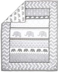 Gambar The Peanutshell Elephant Walk Crib Bedding Set | 3 Piece dari Home and Kitchen USA undefined 4 Tokopedia