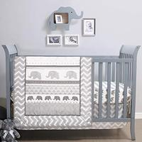 Gambar The Peanutshell Elephant Walk Crib Bedding Set | 3 Piece dari Home and Kitchen USA undefined 3 Tokopedia