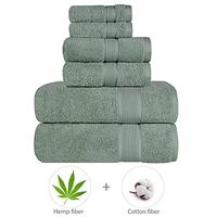 Gambar TRIDENT Towel Set, 650 GSM(2 Bath Towels, 2 Hand Towels, 2 Washcloths dari Home and Kitchen USA undefined 2 Tokopedia
