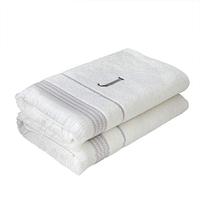 Gambar SKL Home Casual Monogram Bath Towel, J, 28x54, White dari Home and Kitchen USA undefined 5 Tokopedia