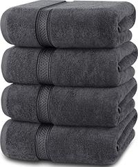Gambar Utopia Towels - Bath Towels Set, Grey - Premium 600 GSM(4-Pack) dari Home and Kitchen USA undefined 4 Tokopedia