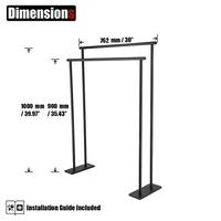 Gambar JQK Bath Towel Bar Free Standing Black, 30 Inch Stand Double Towel dari Home and Kitchen USA undefined 4 Tokopedia