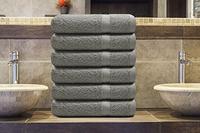 Gambar Cotton Bath Towels Set Ultra Soft Cotton Large-Grey 24'x48' Pack of 6 dari Home and Kitchen USA undefined 2 Tokopedia