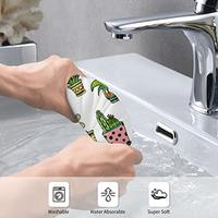 Gambar AOIIWER Fingertip Bath Towel Plant Cactus Soft Face Towels dari Home and Kitchen USA undefined 2 Tokopedia