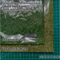 Gambar Rumput Lembar Kasar Maket ama Lembaran A4 20 x 30cm - Grass mat Sheet dari Hellena Toko undefined 1 Tokopedia