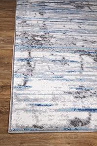 Gambar Rugshop Darwin Vintage Abstract Modern Runner Rug 2 x 7 Blue dari Home and Kitchen USA undefined 3 Tokopedia