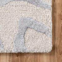 Gambar nuLOOM Zebra Hand Tufted Plush Wool Accent Rug, 2 x 3, Grey dari Home and Kitchen USA undefined 5 Tokopedia