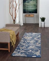 Gambar Garland Transitional Floral Navy Runner Rug, 2 x 10 dari Home and Kitchen USA undefined 3 Tokopedia