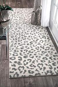 Gambar nuLOOM Print Leopard Area Rug, 5 x 7 5', Gray dari Home and Kitchen USA undefined 1 Tokopedia