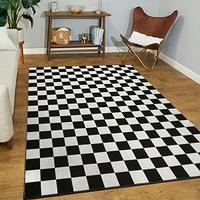 Gambar KIMODE Black and White Area Rug 5x6.7 Reversible dari Home and Kitchen USA undefined 4 Tokopedia