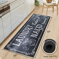 Gambar Falflor Farmhouse Laundry Room Rug Runner 20'X59' Non Slip dari Home and Kitchen USA undefined 1 Tokopedia