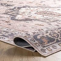 Gambar nuLOOM Sasha Machine Washable Medallion Runner Rug, 2 6' x 6, Pink dari Home and Kitchen USA undefined 3 Tokopedia