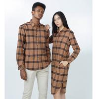 Gambar Benhill Kemeja Pria Flannel Lengan Panjang Kotak Coklat 27078 dari Benhill undefined 3 Tokopedia
