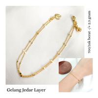 Gambar terbaru limited stok gelang wanita model jedar layer simpel emas asli dari Jofean Shop undefined 1 Tokopedia