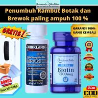 Gambar [PAKET HEMAT] KIRKLAND MINOXIDIL 5 60ML BIOTIN 7500 MCG OBAT dari rajithashop undefined 1 Tokopedia