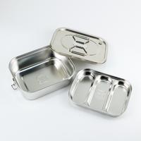 Gambar Kotak Makan Bento Lunch Box Stainless Steel Triple Comp - Silver dari DEALZIDZ undefined 2 Tokopedia