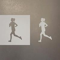 Gambar Running Girl 1 Reusable Mylar Stencil - Art Craft Supplies 4 Inch dari Home and Kitchen USA undefined 1 Tokopedia