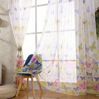 Gambar Sheer Voile Curtains for Kids Girls Bedroom Color Butterfly Floral dari Home and Kitchen USA undefined 4 Tokopedia