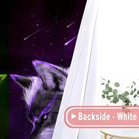 Gambar HSERNED Cartoon Wolf Blackout Window Curtain, Green and Purple dari Home and Kitchen USA undefined 3 Tokopedia