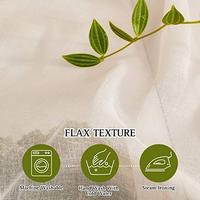 Gambar NICETOWN Natural Open Linen Weave Flax Sheer Window Curtains-2 PC dari Home and Kitchen USA undefined 4 Tokopedia