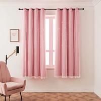 Gambar LUGOTAL Pink Curtains for Girls Bedroom Decor (2 Panels, 52 x 63') dari Home and Kitchen USA undefined 4 Tokopedia
