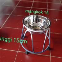 Gambar Mangkuk Hewan kucing anjing kecil minimalis besi 1 mangkok premium - 2 warna dari zona sehat online undefined 4 Tokopedia