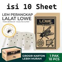 Gambar Papan kertas Lem Lalat Kecoa Cicak Cap LOWE Sakti Glue Pad isi 10 pcs dari Autoku undefined 2 Tokopedia