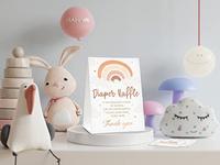 Gambar Diaper Raffle Game Set, Boho Rainbow Baby Shower(A08) dari Home and Kitchen USA undefined 3 Tokopedia