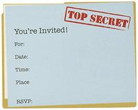Gambar Amscan Party Supplies Top Secret Large Novelty Invitations (8 Ct) dari Home and Kitchen USA undefined 2 Tokopedia