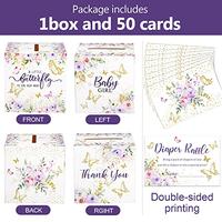 Gambar 51 Pcs Butterfly Diaper Raffle Tickets with Diaper Raffle Card Box dari Home and Kitchen USA undefined 5 Tokopedia