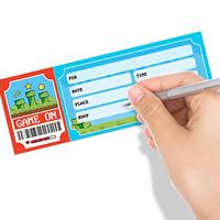 Gambar 30 Video Game Birthday Party Ticket Invitations with Envelopes dari Home and Kitchen USA undefined 1 Tokopedia