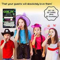 Gambar Video Game Birthday Party Invitation Cards, Game Level Up(Invite-16) dari Home and Kitchen USA undefined 3 Tokopedia