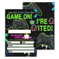 Gambar Video Game Birthday Party Invitation Cards, Game Level Up(Invite-16) dari Home and Kitchen USA undefined 1 Tokopedia