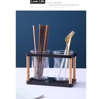 Gambar Tempat Sendok Garpu Sumpit Rak Dapur Meja Makan Organizer Kitchen Storage Box Tempat Penyimpanan Alat Makan Cutlery Holder Dengan Tirisan Air dari Primajaya Official undefined 2 Tokopedia