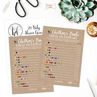 Gambar 25 Rustic Emoji Childrens Books Pictionary Baby Shower Game dari Home and Kitchen USA undefined 2 Tokopedia