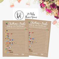 Gambar 25 Rustic Emoji Childrens Books Pictionary Baby Shower Game dari Home and Kitchen USA undefined 4 Tokopedia