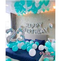 Gambar Party Balloon Paket Balon Happy Birthday Ulang Tahun SET Ultah Dekorasi Kamar Murah Latex Putih Tosca Foil Silver Pita Balon Lem Balon - Lengkap Tosca dari Pelangi Party Karawang undefined 1 Tokopedia